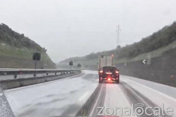 Neve sul tratto abruzzese dell'A14