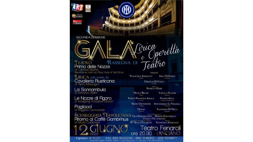 A Lanciano la rassegna di Lirica, Operetta e Teatro 2 galafenaroli lanciano 2022i