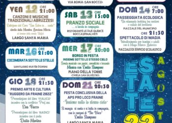 Il programma degli eventi