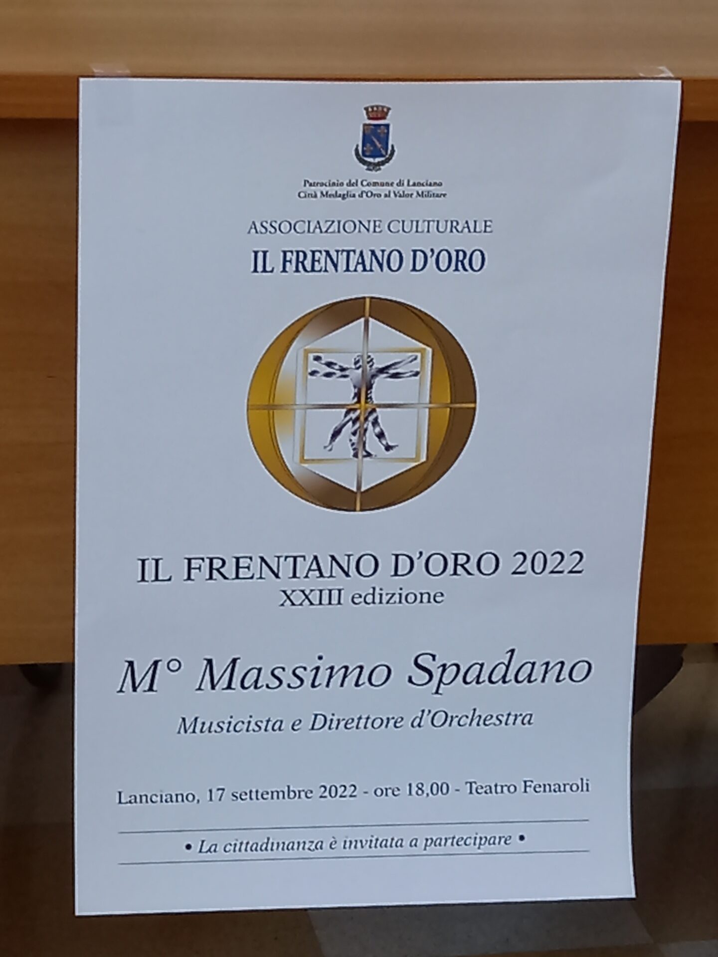 Il M° Spadano è il 23esimo Frentano d'oro 2 frentano2