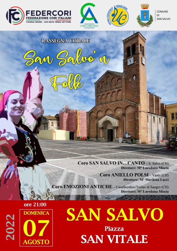Tutto pronto per la rassegna corale "San Salvo in Folk" 2 locandina sansalvo folk