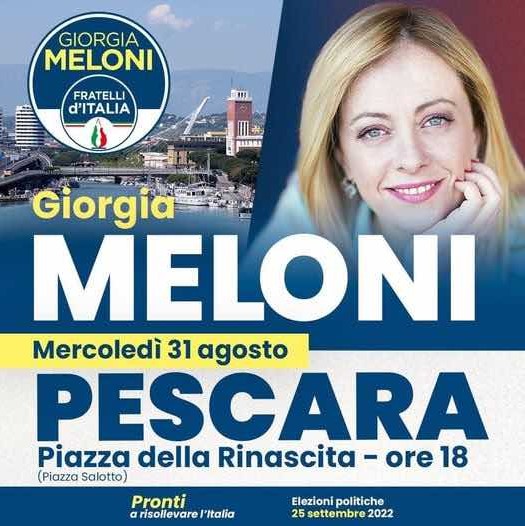 Conte a Chieti e Meloni a Pescara, stasera sfida politica in due piazze abruzzesi 3 meloni