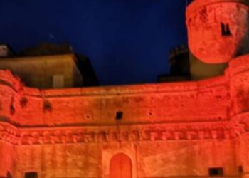 Il castello Caldoresco di Vasto tra i monumenti illuminati d'arancione