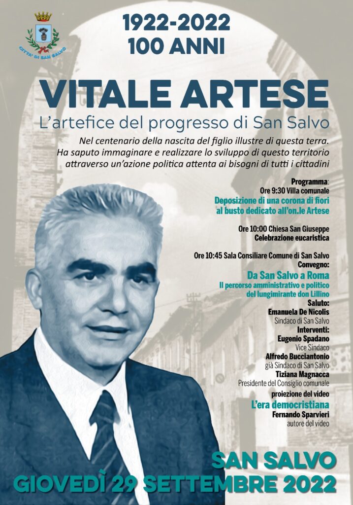 San Salvo, cento anni fa nasceva Vitale Artese 2 vitaleartese