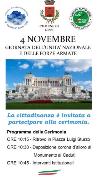 Le commemorazioni a Gissi di domani e venerdì 4 - Gallery 3 4 novembre gissi