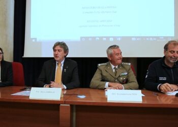 Da sinistra, Cinzia Torraco, Marco Marsilio, Giuseppenicola Tota e Mauro Casinghini