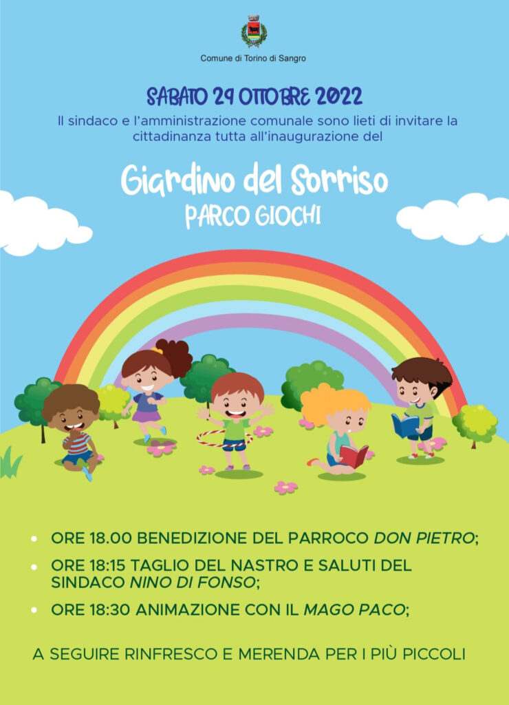 Torino di Sangro, il 29 ottobre apre il "Giardino del sorriso" 2 immagine 1 2