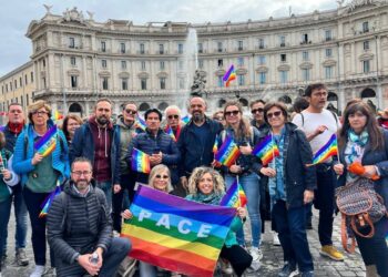 Manifestazione per la pace. Una parte del Gruppo Abruzzo