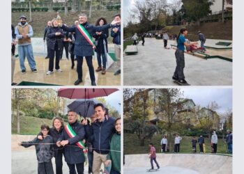 L'inaugurazione dello skatepark