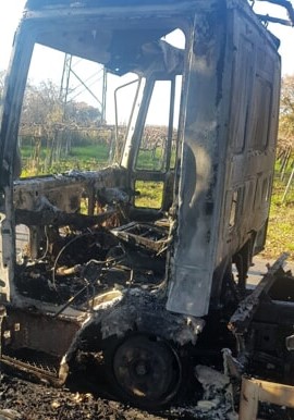 Camion a fuoco Torino di Sangro