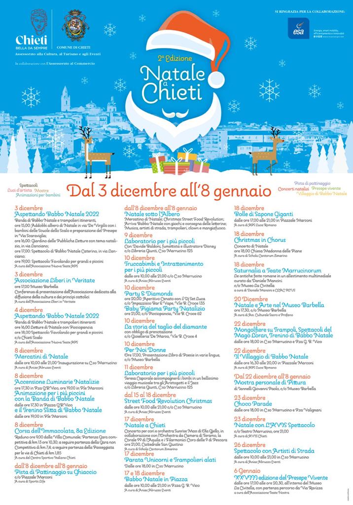 Seconda edizione di Natale a Chieti, presentato il calendario 2 locandina ch