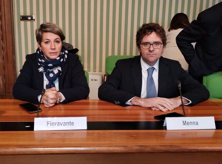 Il vicesindaco Licia Fioravante e il sindaco Francesco Menna