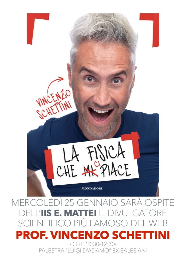 "La fisica che ci piace", Vincenzo Schettini arriva a Vasto 2 Schettini