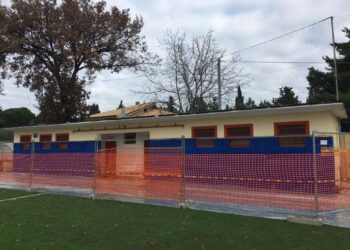 Lavori in corso agli spogliatoi del campo "Vincenzo Granata"