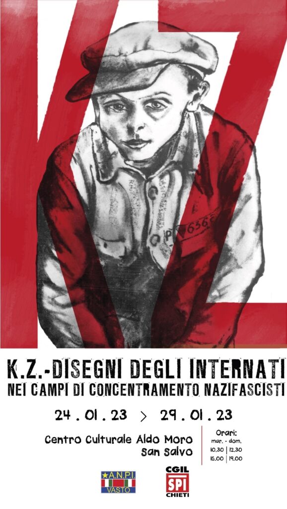 A San Salvo la mostra “K.Z. Disegni degli internati nei campi di concentramento nazifascisti” 2 locandina mostra K.Z.