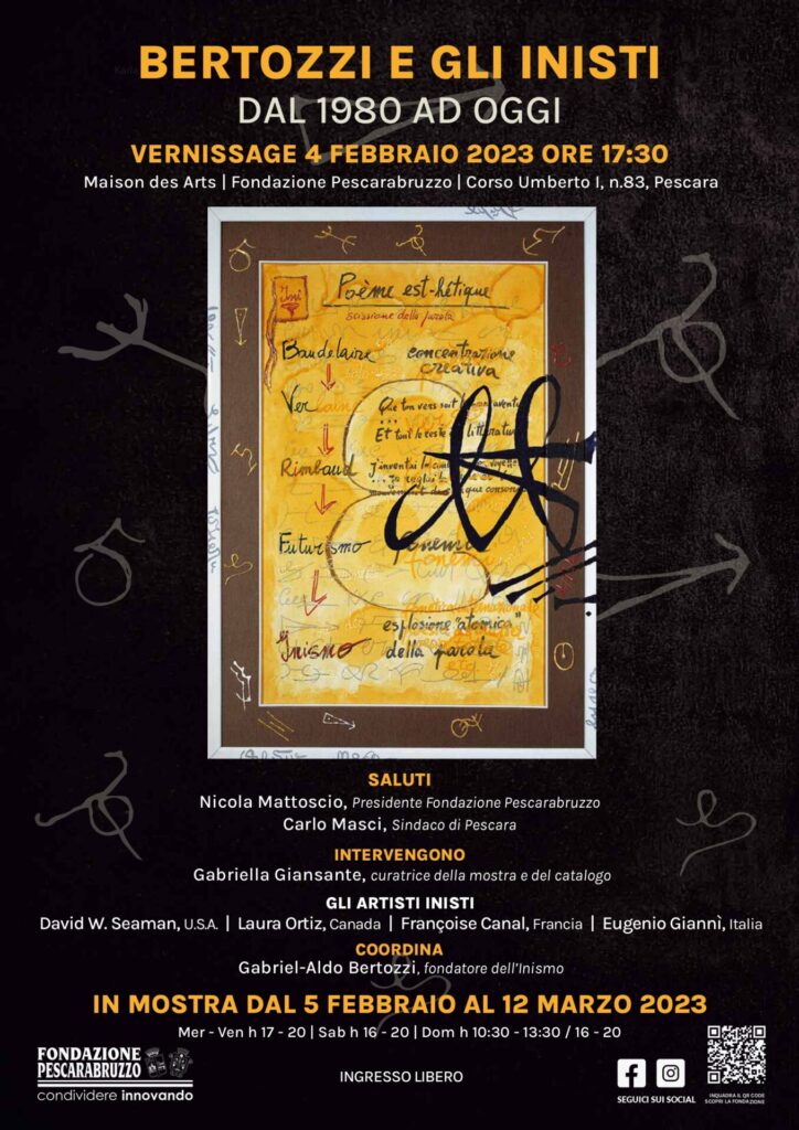Alla Maison des Arts di Pescara, in mostra l'Inismo di Bertozzi 2 manifesto INISMO