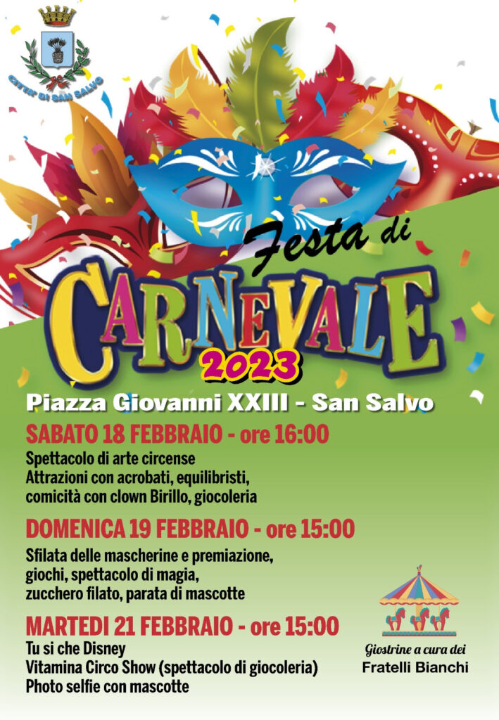 San Salvo, è stato pubblicato il programma della festa di Carnevale 2 immagine 10