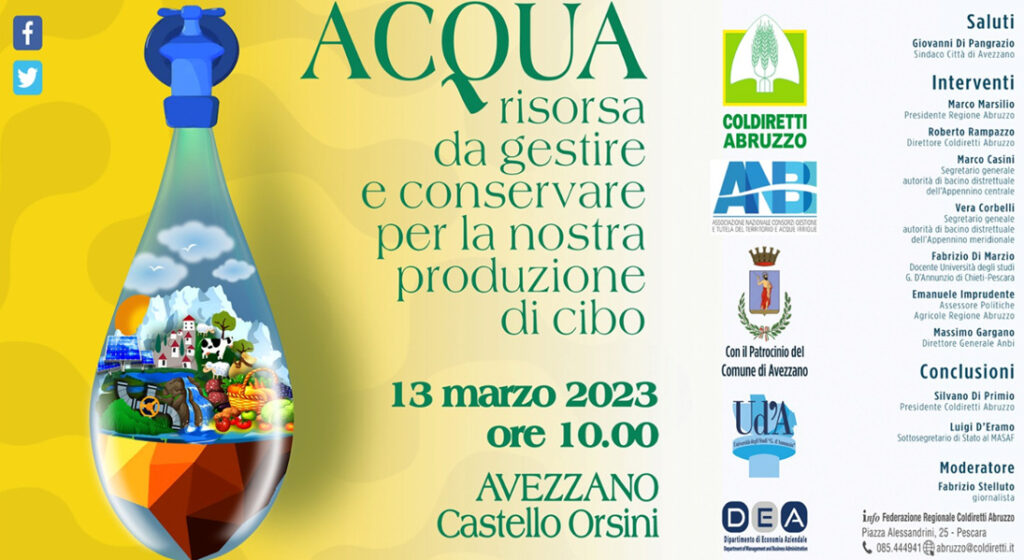Acqua, domani convegno Coldiretti e Anbi ad Avezzano 2 immagine 1 7