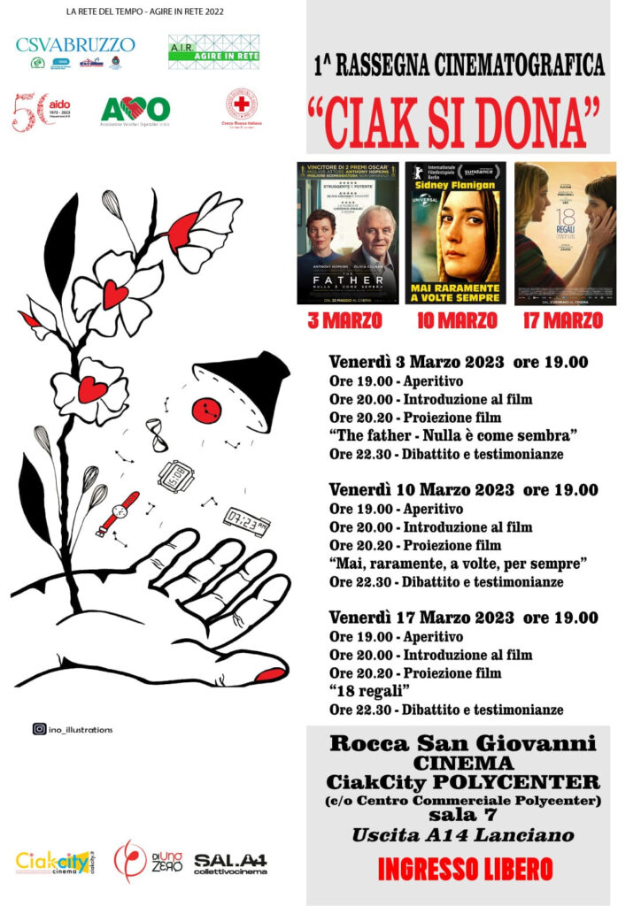 Tre associazioni lancianesi danno vita alla rassegna cinematografica "Ciak si dona" 2 immagine 4