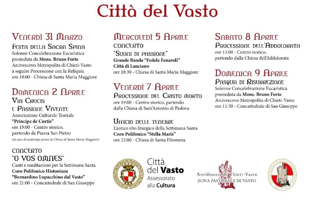 La Pasqua a Vasto 2 locandina settimana santa 2
