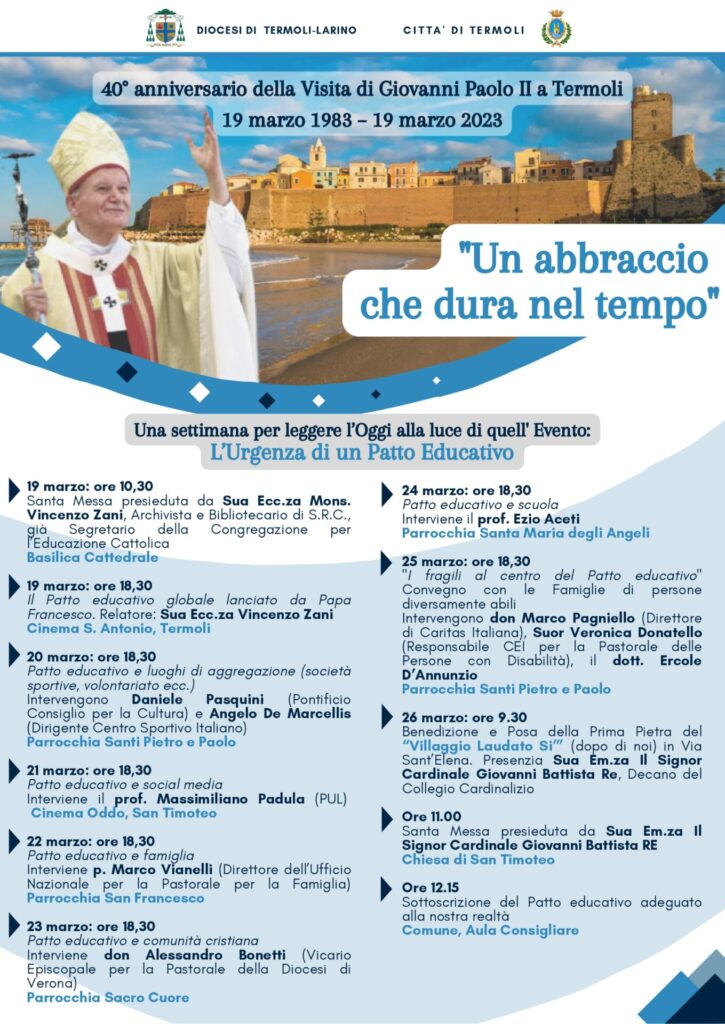 manifesto 40 anni visita Papa Giovanni Paolo II a Termoli rid 1