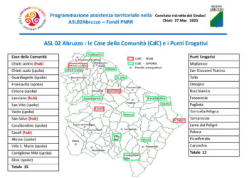 La mappa delle nuove strutture nella provincia di Chieti