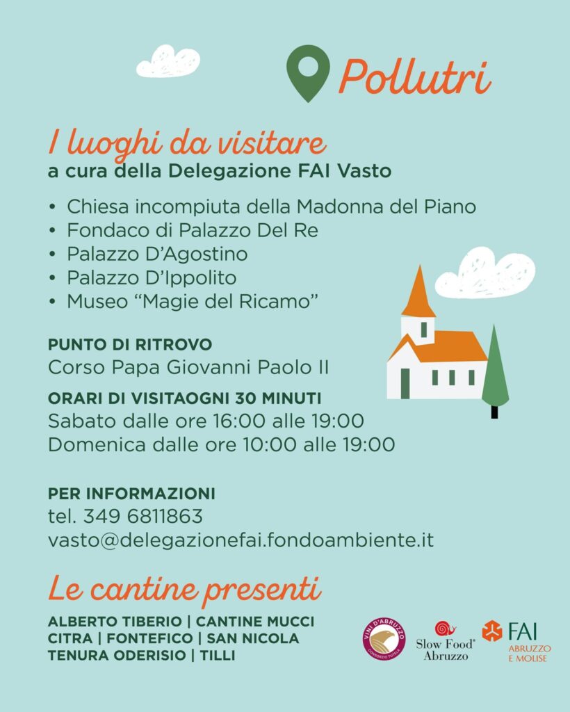 Sabato e domenica percorsi FAI a Pollutri per tutti 3 FAI pollutri slow 3