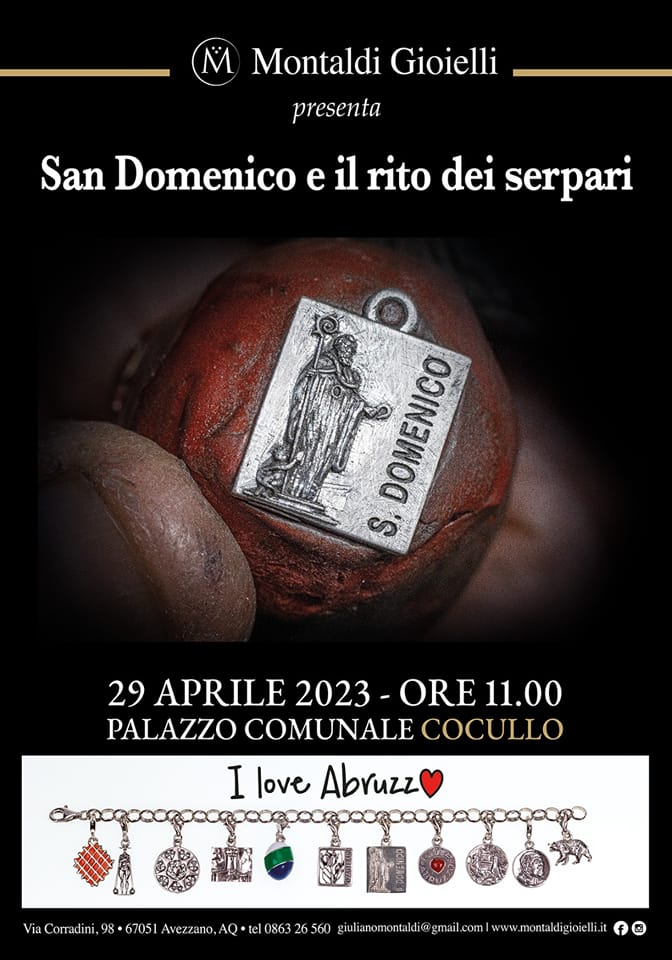 San Domenico e il rito dei serpari nella collezione "I Love Abruzzo" del maestro orafo Montaldi 2 Locandina evento 1