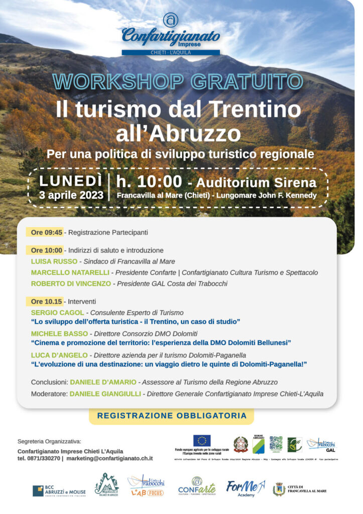 Il turismo dal Trentino all'Abruzzo 2 WORKSHOP TURISMO 1