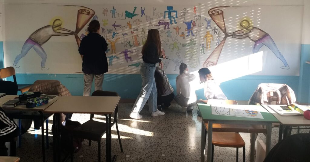 Murales di sei metri nella scuola media Paolucci 2 murales paolucci 10