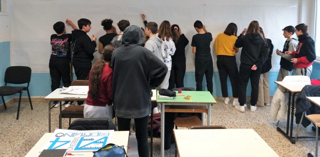 Murales di sei metri nella scuola media Paolucci 7 murales paolucci 5