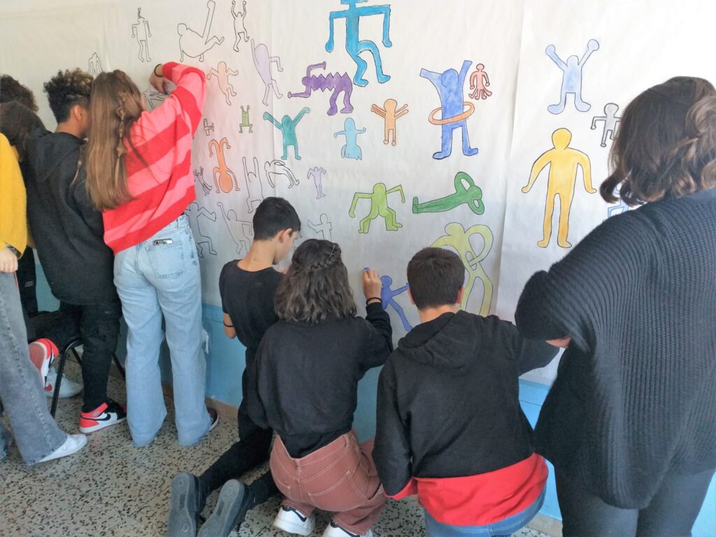 Murales di sei metri nella scuola media Paolucci 5 murales paolucci 7