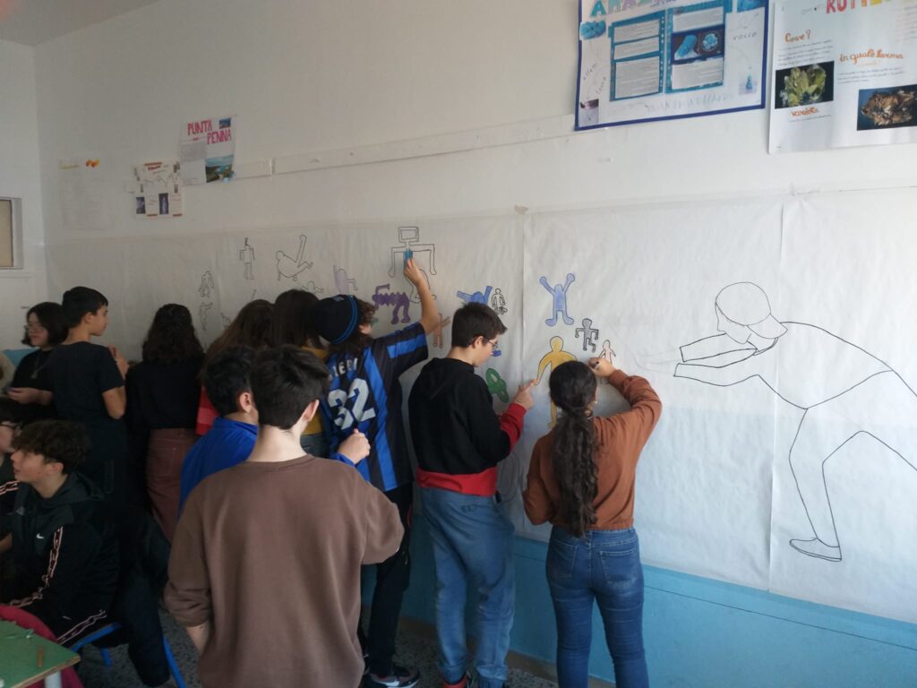 Murales di sei metri nella scuola media Paolucci 4 murales paolucci 8