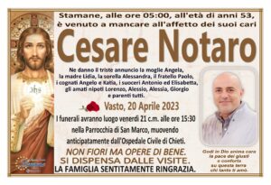 Addio Cesare Notaro 2 necrologio