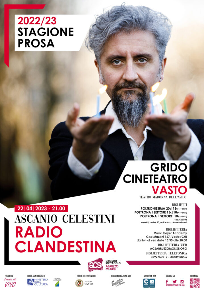 Ascanio Celestini porta a Vasto la sua "Radio Clandestina" 2 rit Radio clandestina Celestini Vasto Grido