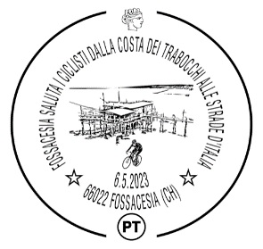 Annullo filatelico "Fossacesia saluta i ciclisti"
