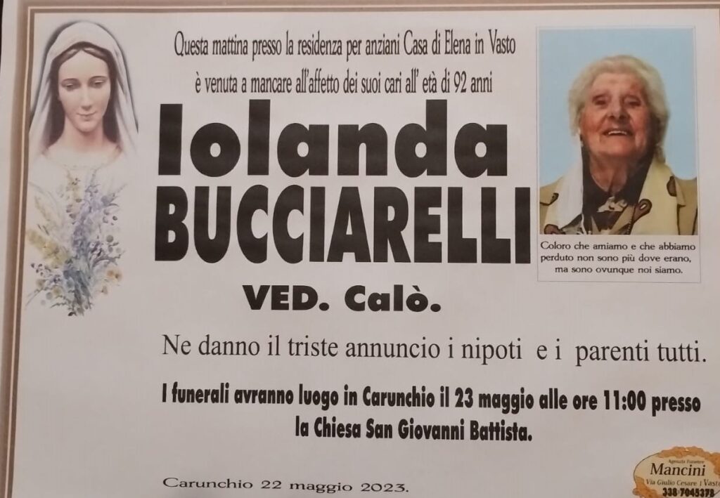 L'ultimo saluto a Iolanda Bucciarelli 2 iolanda bucciarelli