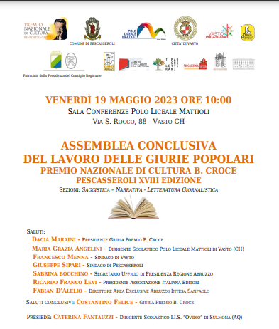 locandina premio benedetto croce