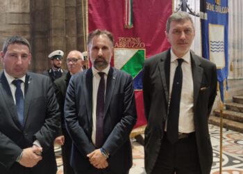 Da sinistra, Etelwardo Sigismonti, Guido Quintino Liris e Marco Marsilio