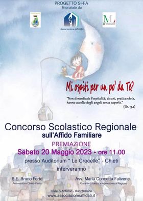 Francesco Di Bussolo, 3° posto al Concorso regionale su affido familiare 4 locandina concorso scolastico