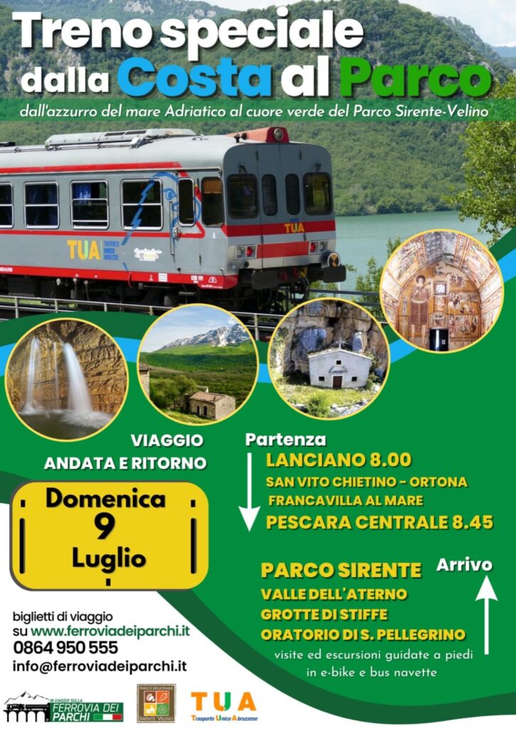Tutti in carrozza, nasce il Treno del Parco Sirente Velino 2 locandina parco sirente velino