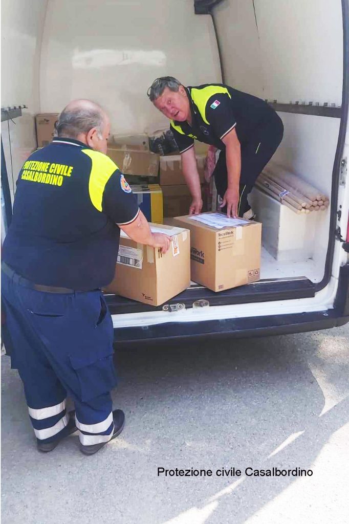 Protezione civile “Madonna dell’Assunta” di nuovo in Emilia Romagna per la consegna di beni necessari 2 prot civ 2