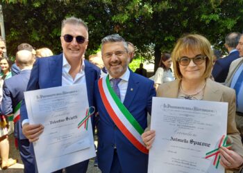 Da sinistra, Valentino Sciotti, Leo Castiglione e Antonella Spacone