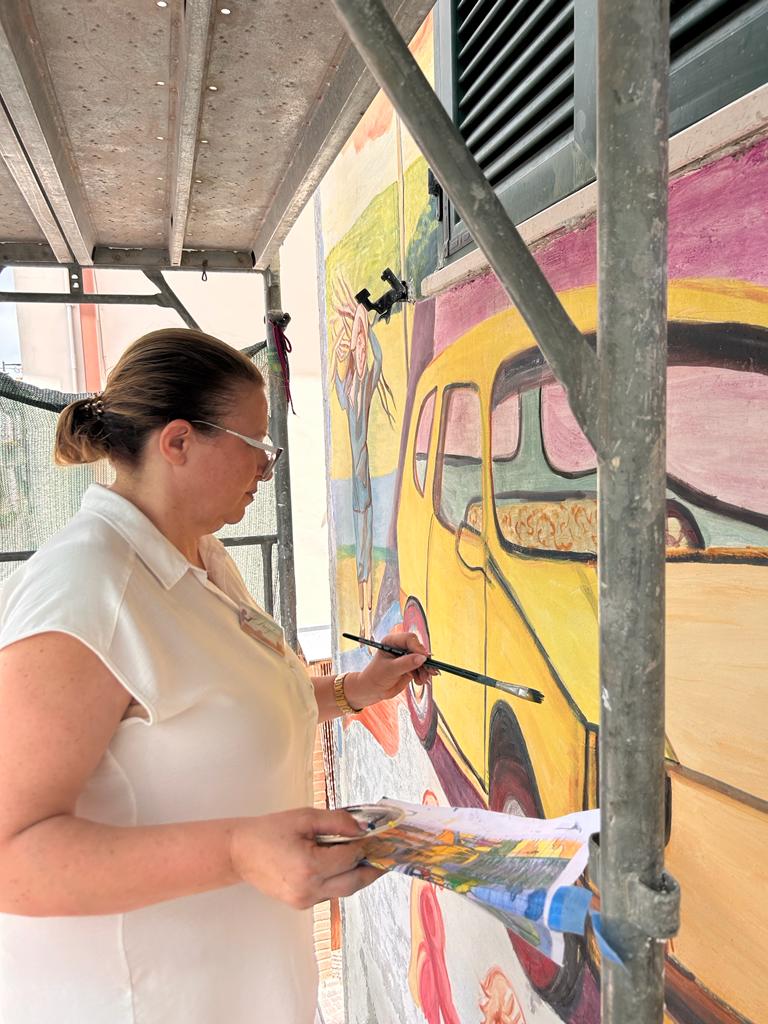 Tre nuovi graffiti e una maxi pittura murale a Treglio 5 affresco3 1
