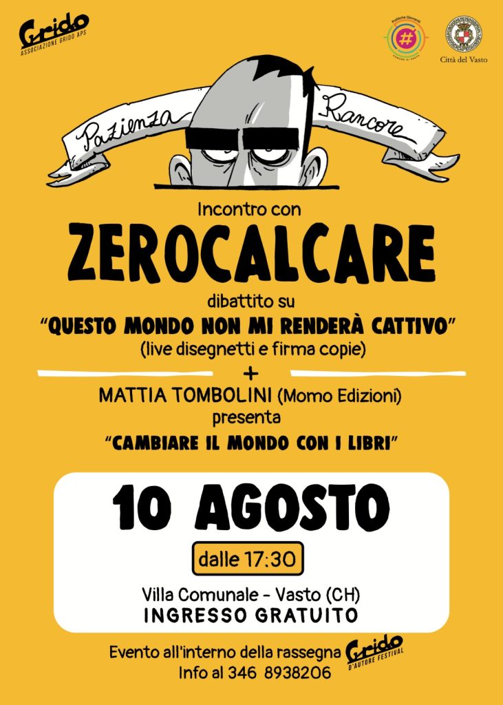 Zerocalcare a Vasto per l'unica tappa abruzzese 2 locandina zerocalcare