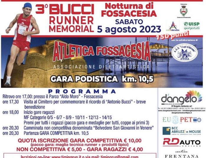 Bucci Runner Memorial 05082023 locandina e1691231089167