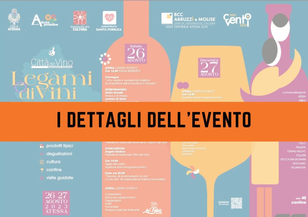 Prima festa regionale delle Città del Vino d’Abruzzo 2 Comunicazione dettagli evento 1