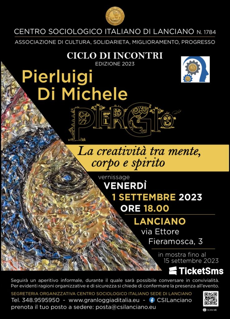 Ciclo di Incontri Artistici per le Feste di Settembre 3 Locandina Vernissage Piergio