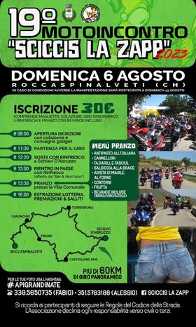 "Sciccis la Zapp" 2023, motoraduno domenica a Roccaspinalveti 3 motoraduno roccaspinalveti