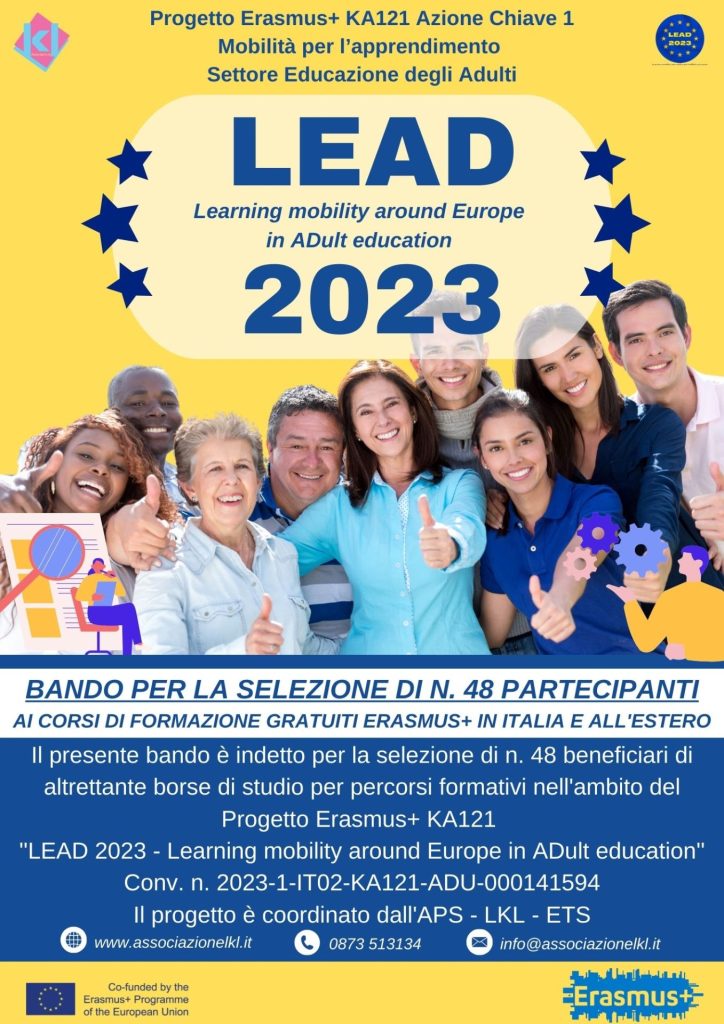 Erasmus+ Lead 2023, progetto europeo per giovani e adulti 5 LEAD 2023 VOLANTINO